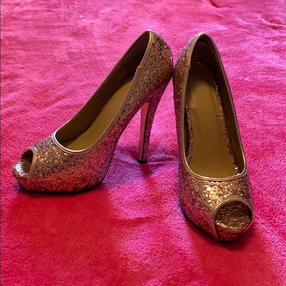 Pink glitter heels - Picture 1 of 2